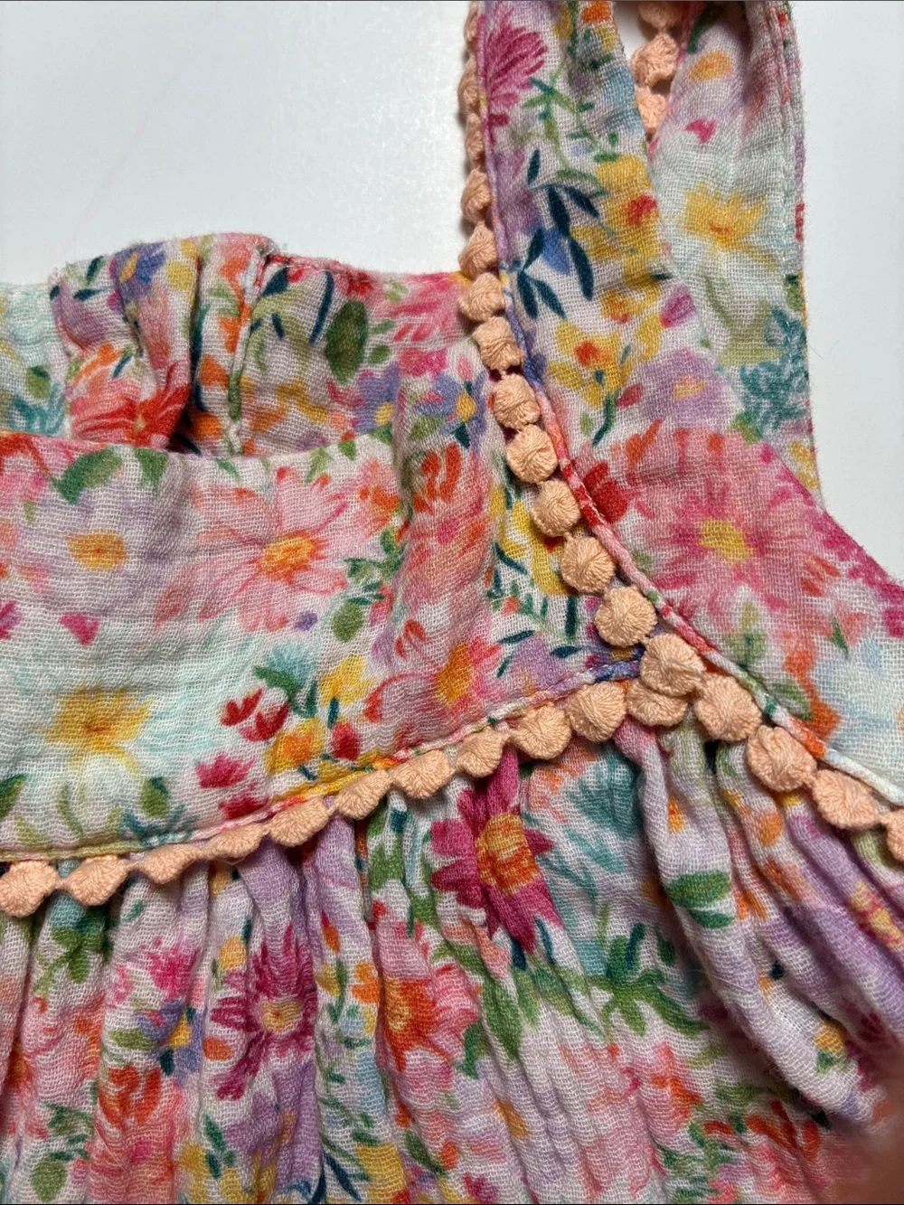 Floral Smocked Tank Top - Pink Multicolor
